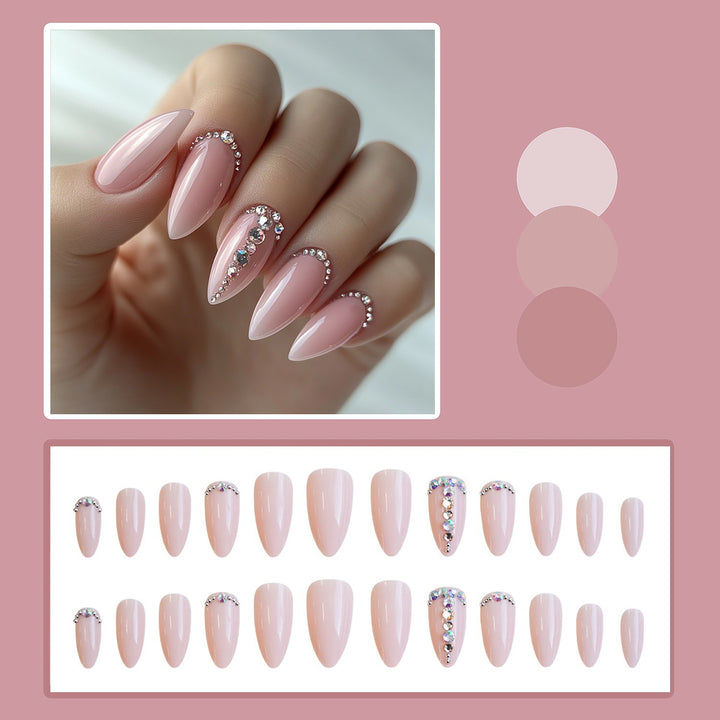 Nail set with elegant glitter accents Stornfield