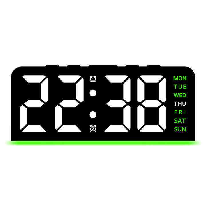 Digital alarm clock with large LED display and multifunctional display Stornfield