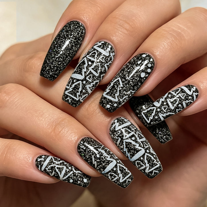 Artistic Glossy Press-On Nails Stornfield