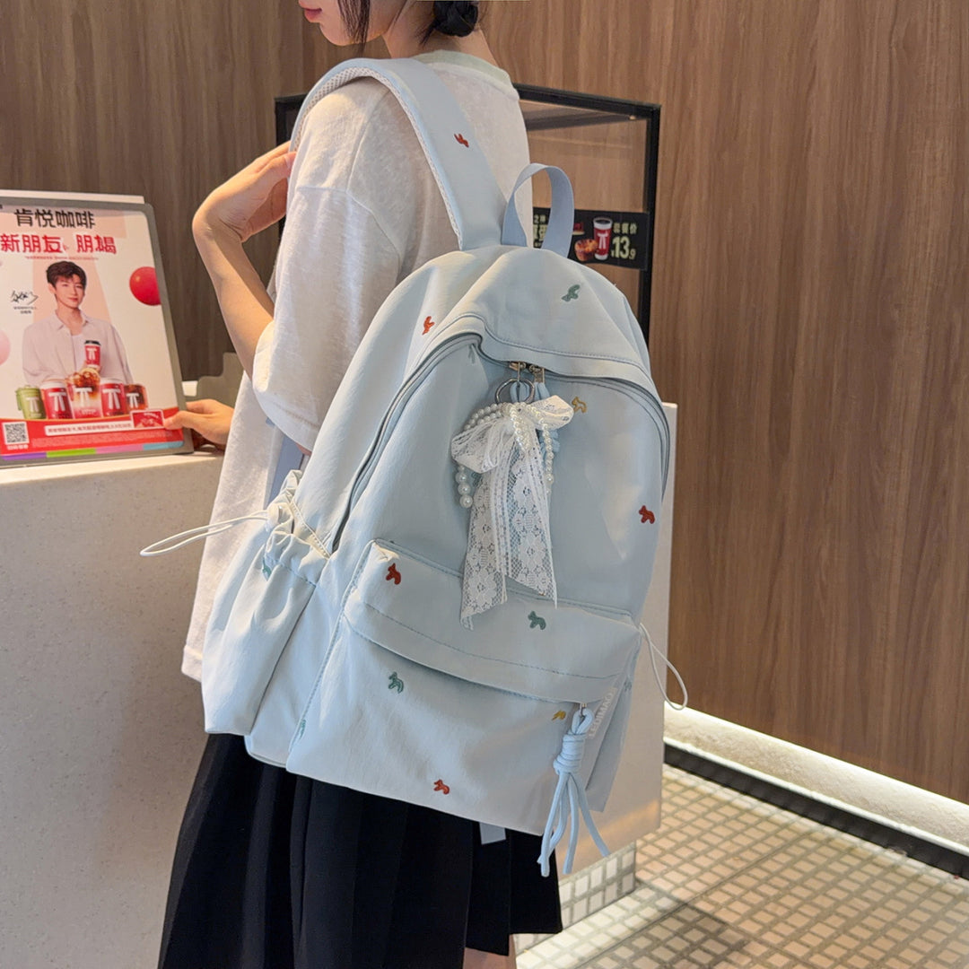 Stylish Floral-Embellished Backpack Stornfield