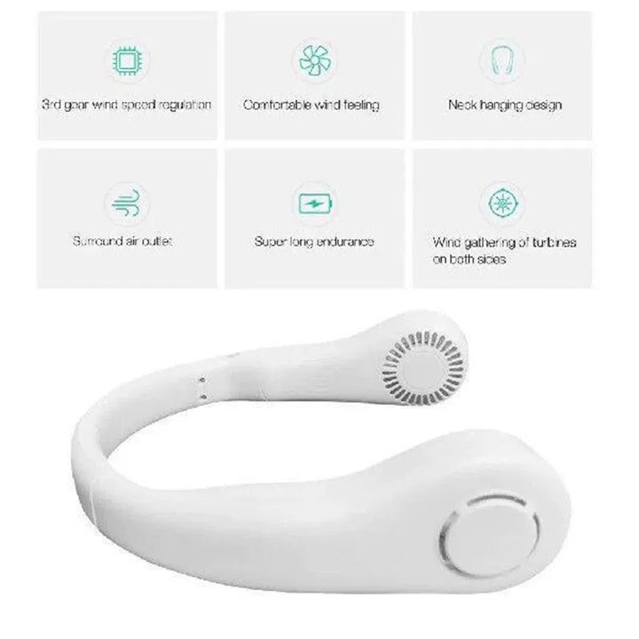 Unisex One Size Ergonomic U-Shape Portable Neck Cooling Fan with Bladeless Airflow Stornfield