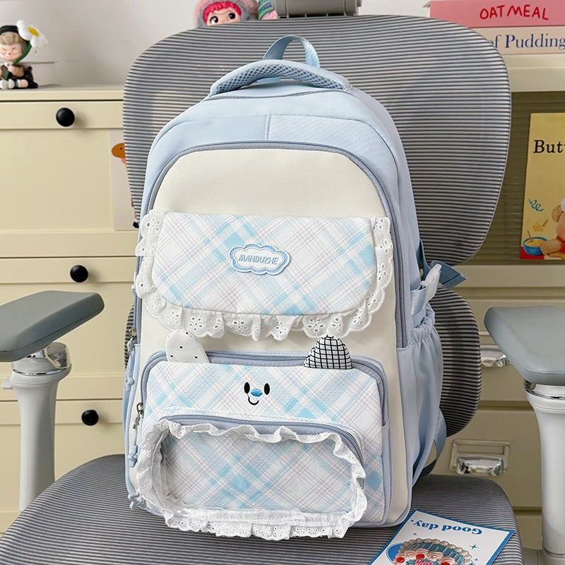 Stylish Multi-Pocket Backpack with Cute Decorative Accents Stornfield