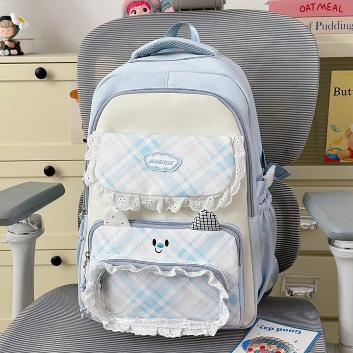 Stylish Multi-Pocket Backpack with Cute Decorative Accents Stornfield