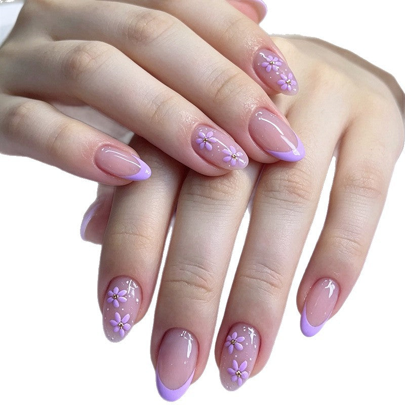 Floral Themed Acrylic Nail Enhancements Stornfield