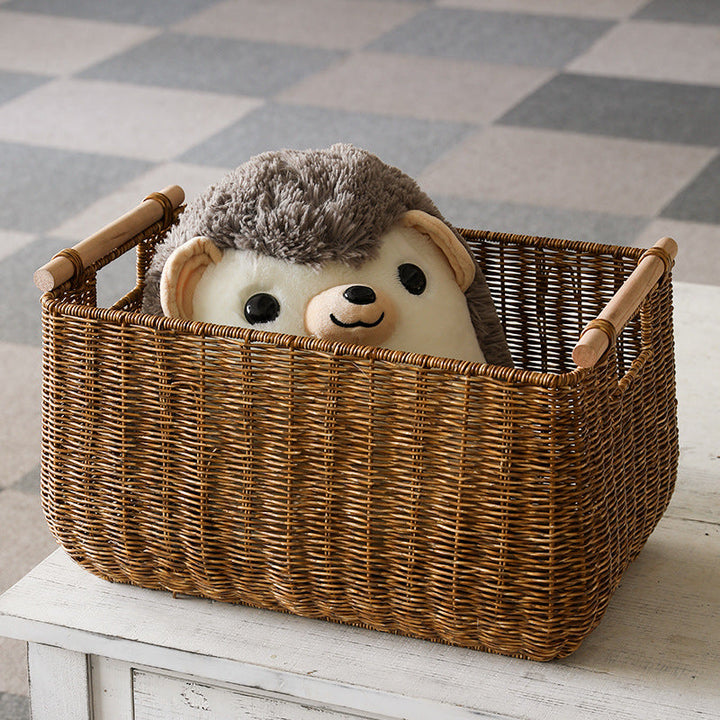 Large Handwoven Storage Basket with Ergonomic Handles Stornfield