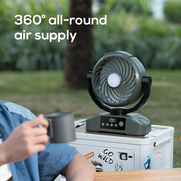 Portable Rechargeable Rotating Fan Stornfield