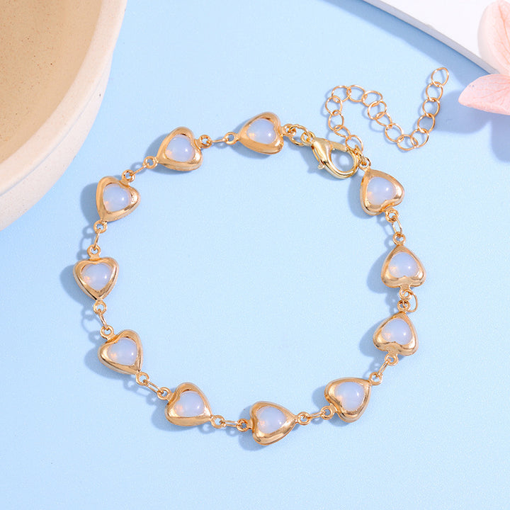 Heart-Shaped Link Anklet Stornfield