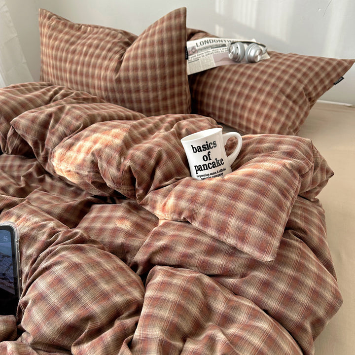 Cozy Gingham Duvet Cover Set