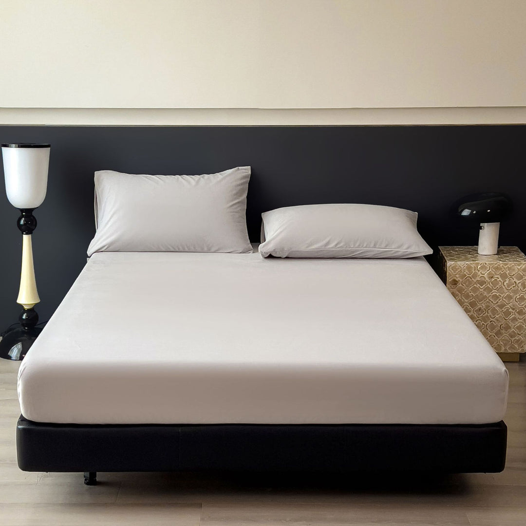 Silky Bamboo Viscose Deep-Pocket Fitted Sheet and Pillowcase Set