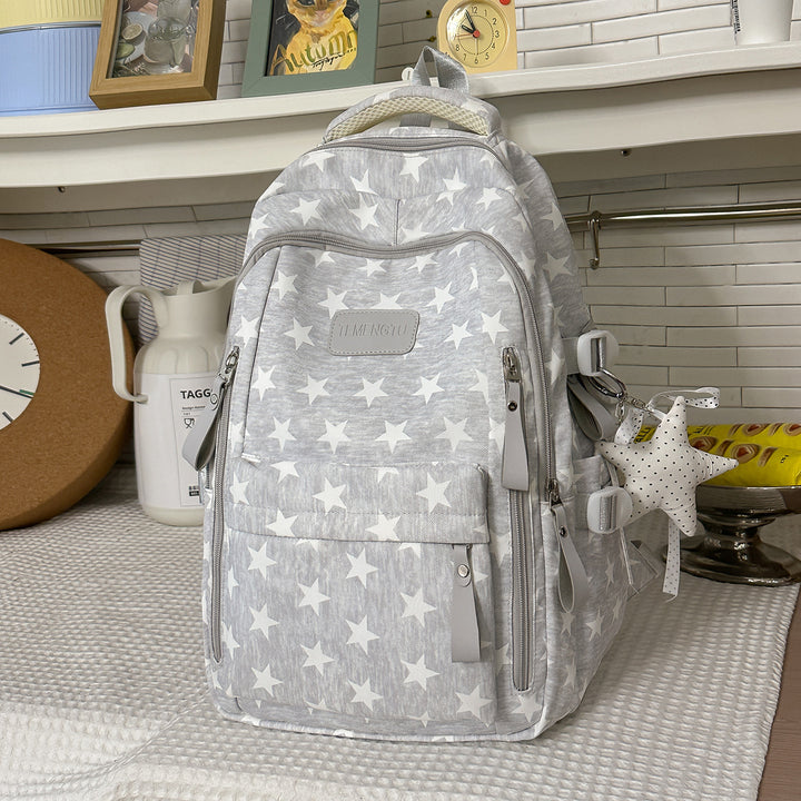 Trendy Star-Print School Backpack Stornfield