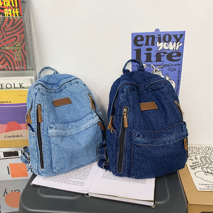 Casual Denim School Backpack Stornfield