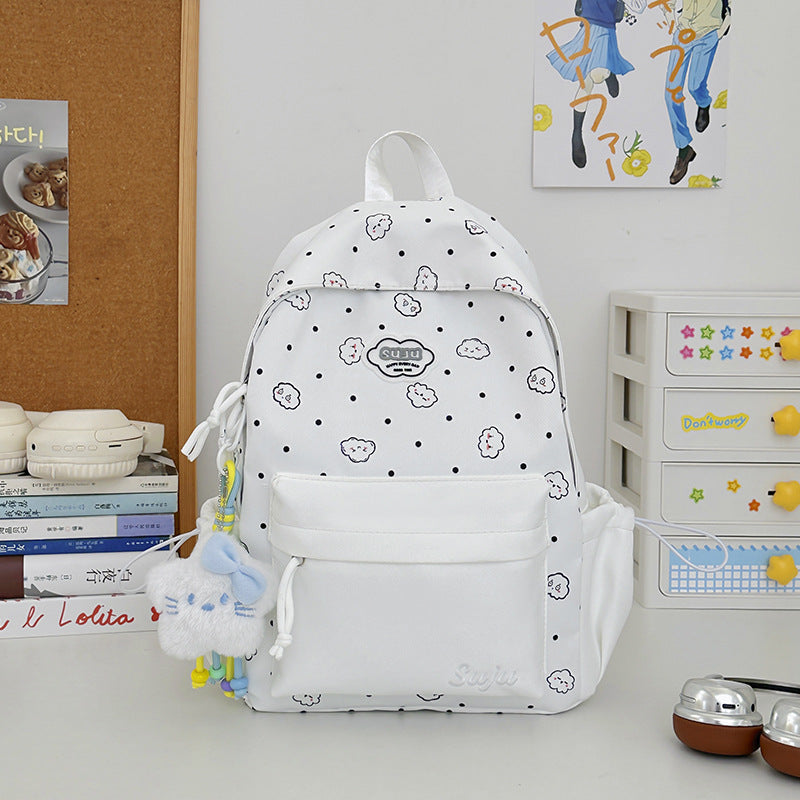 Fun Cloud-Patterned Casual Backpack Stornfield
