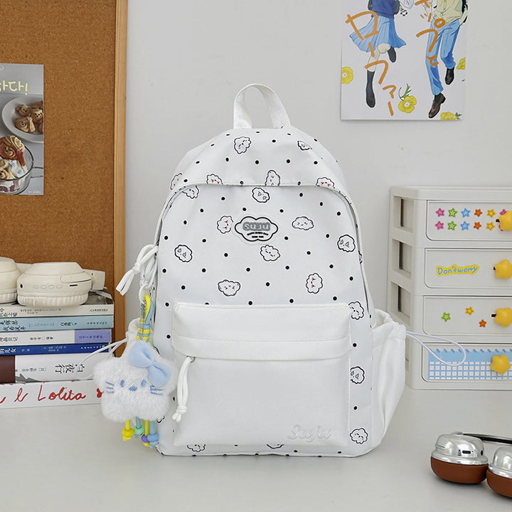 Fun Cloud-Patterned Casual Backpack Stornfield