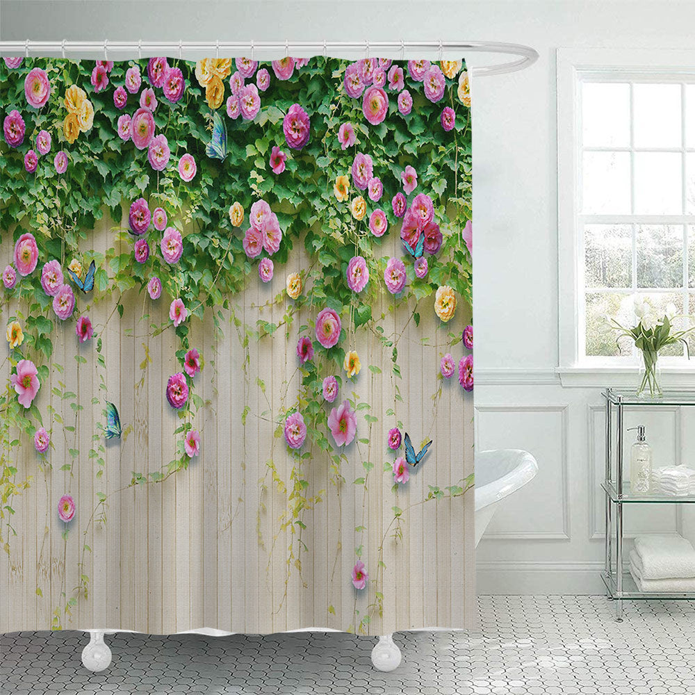 Rustic Garden-Themed Shower Curtain Stornfield