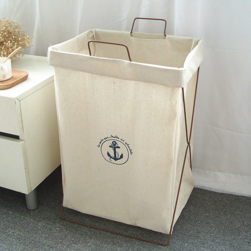 Decorative laundry basket with inspiring quotes Stornfield