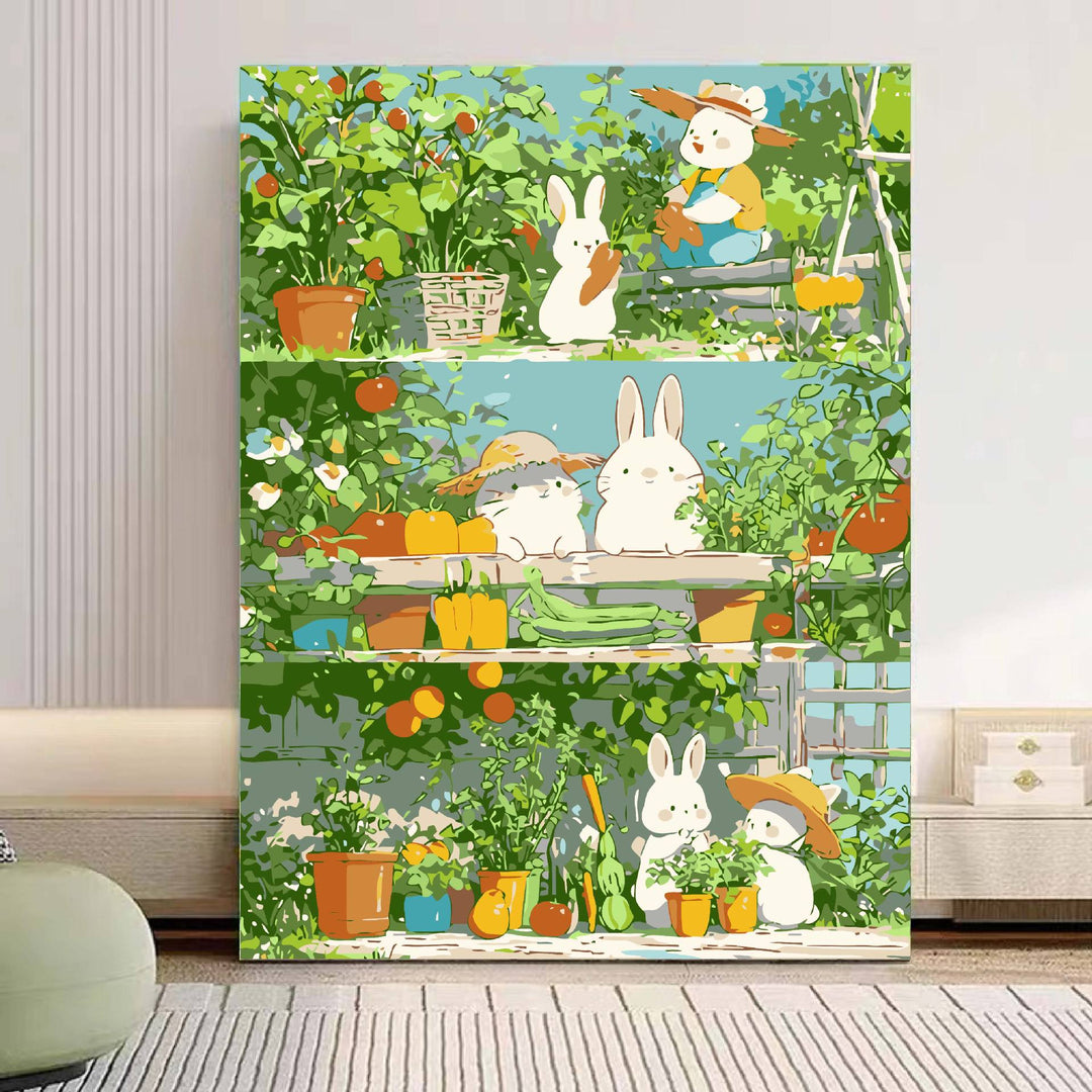 Playful Panda Illustration Canvas Art Stornfield