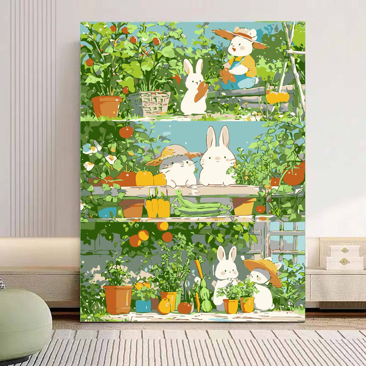 Playful Panda Illustration Canvas Art Stornfield