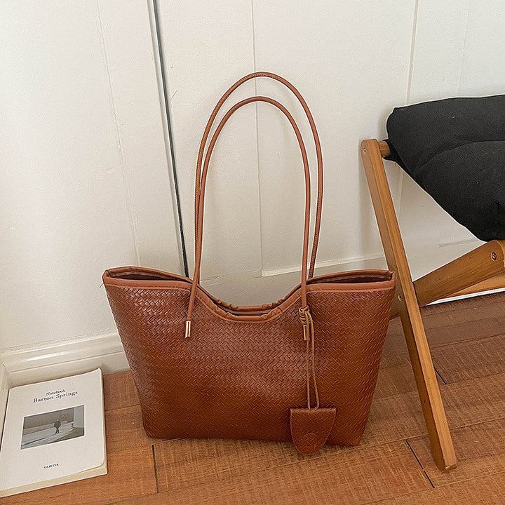 Woven Leather Tote Bag