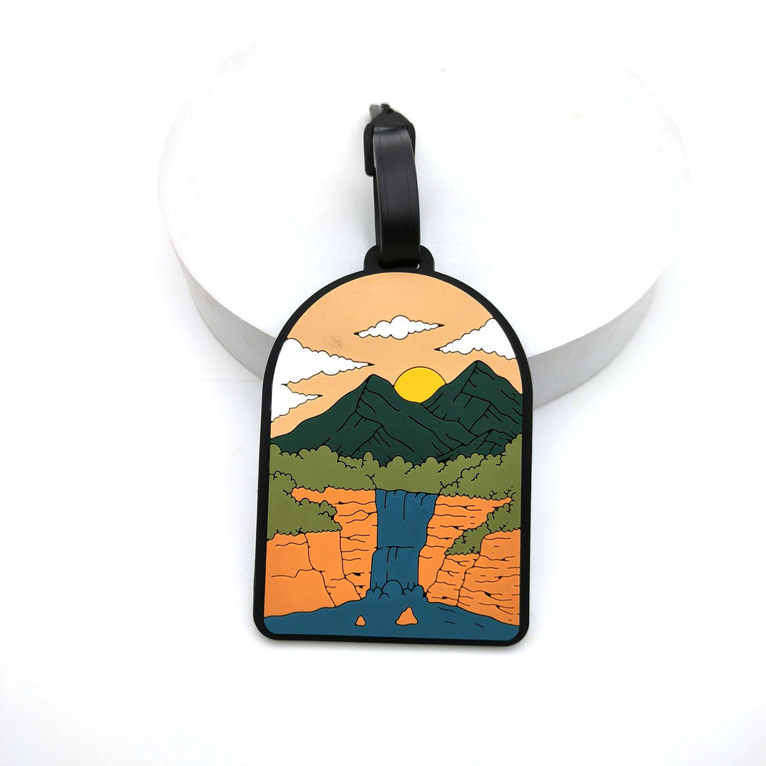 illustrated scenic silicone luggage tag Stornfield