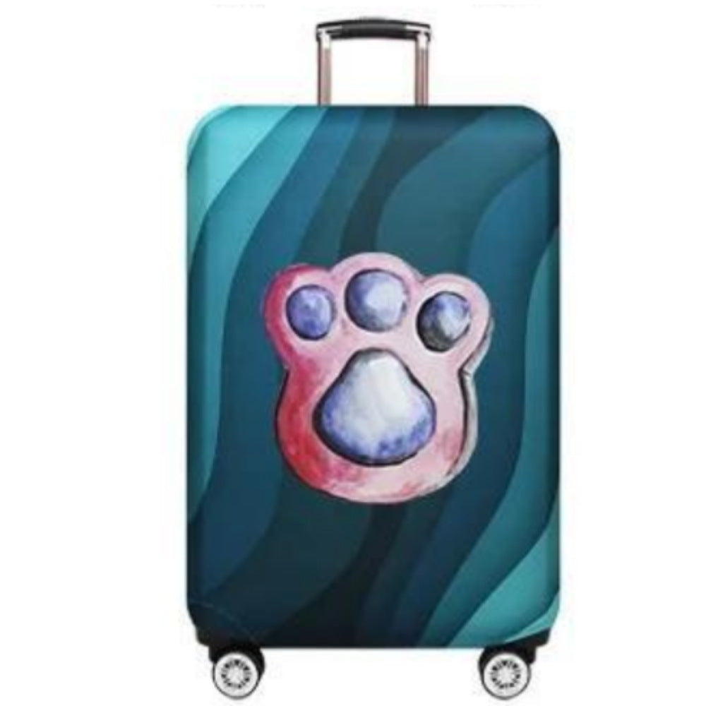 Women's hard-shell suitcase with playful paw print pattern Stornfield