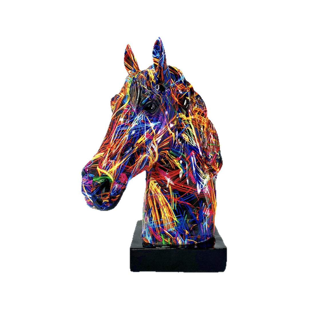 Artful horse sculpture made of high-quality resin Stornfield