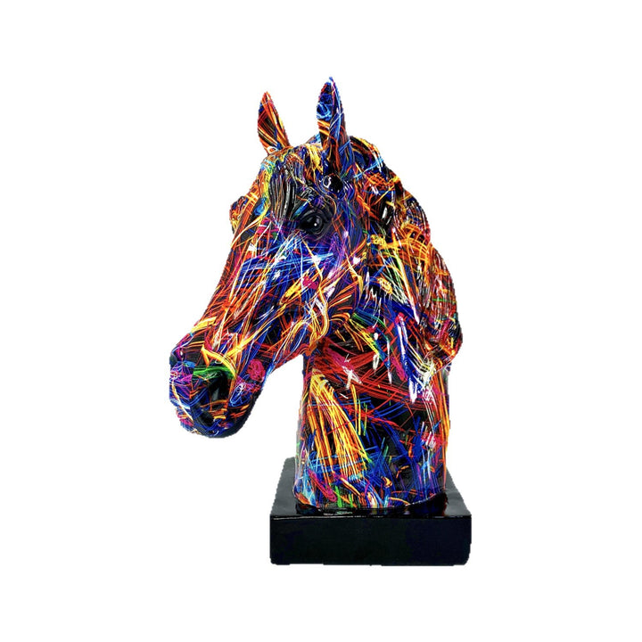 Artful horse sculpture made of high-quality resin Stornfield