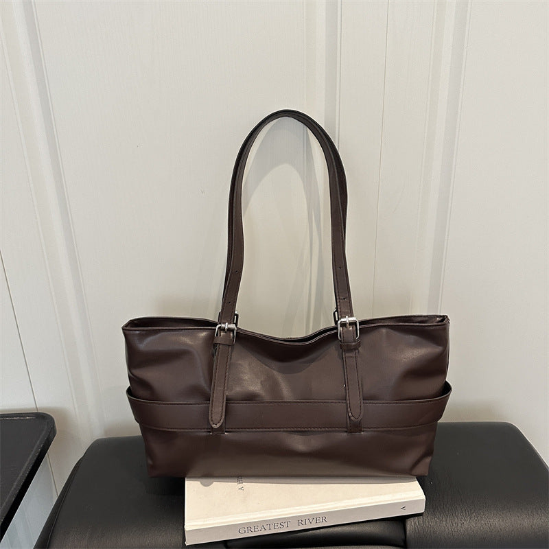 Sleek Structured Leather Tote