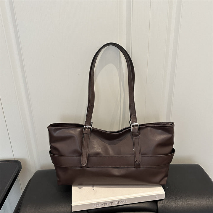 Sleek Structured Leather Tote