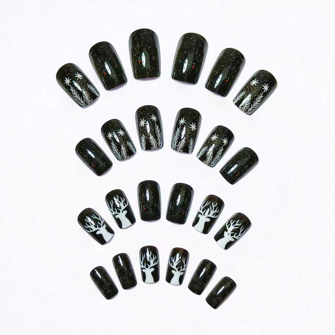 Artificial nails with festive winter motif Stornfield