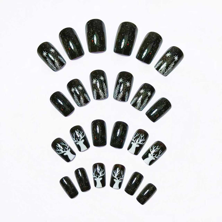Artificial nails with festive winter motif Stornfield