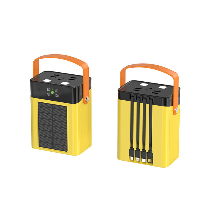 Portable solar power bank with multifunctional charging port and intuitive LED display Stornfield