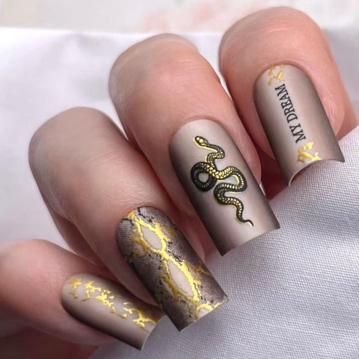Creative Nail Art with Snake Design Stornfield
