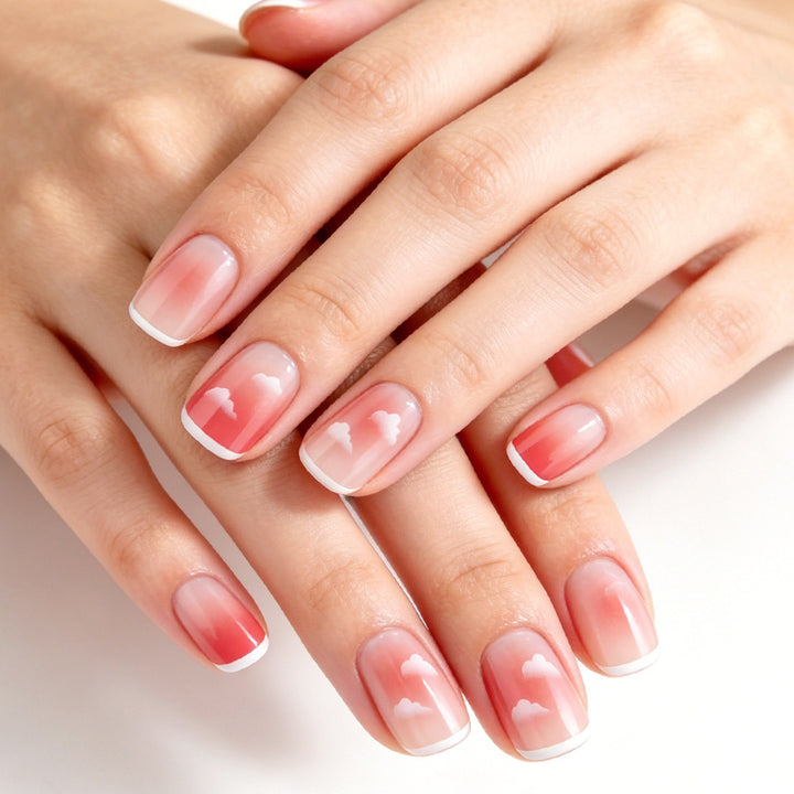 Ombre Cloud Design Press-On Nail Set Stornfield