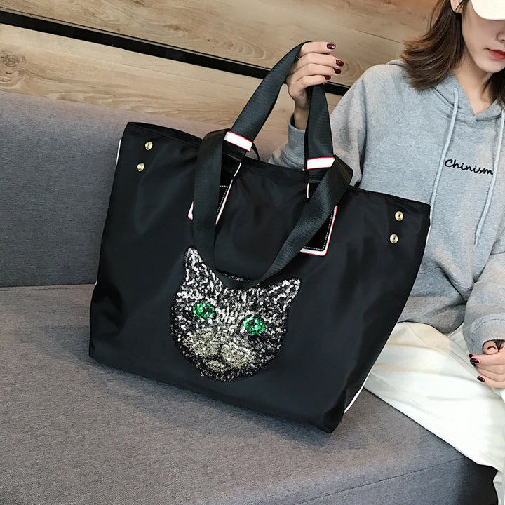 Stylish shoulder bag with unique cat motif Stornfield