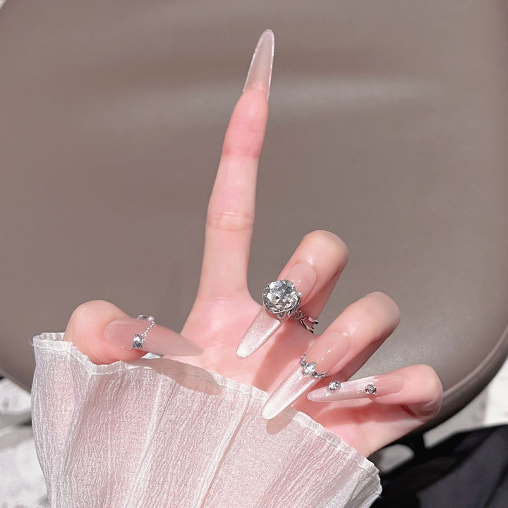Luxury Glittery Stiletto Nail Extensions Stornfield