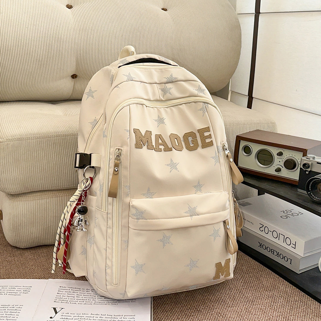 Star-Patterned Adjustable Backpack Stornfield