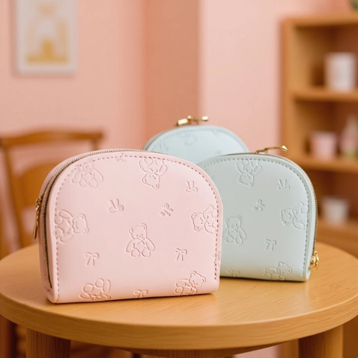 Adorable Bear-Embossed Coin Purse