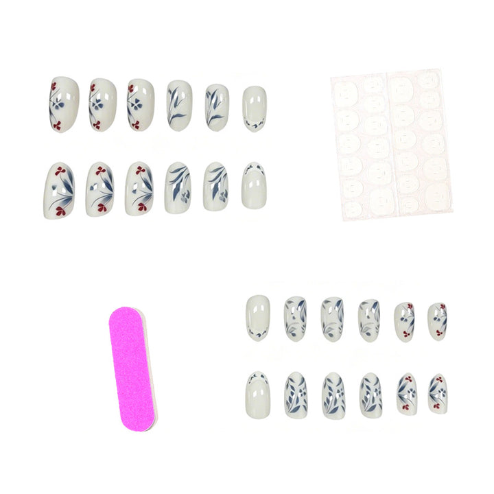 Artistic Floral Acrylic Nail Art Enhancements Stornfield
