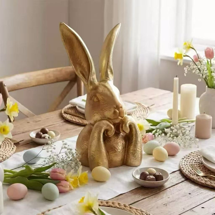 Decorative Golden Rabbit Sculpture Stornfield