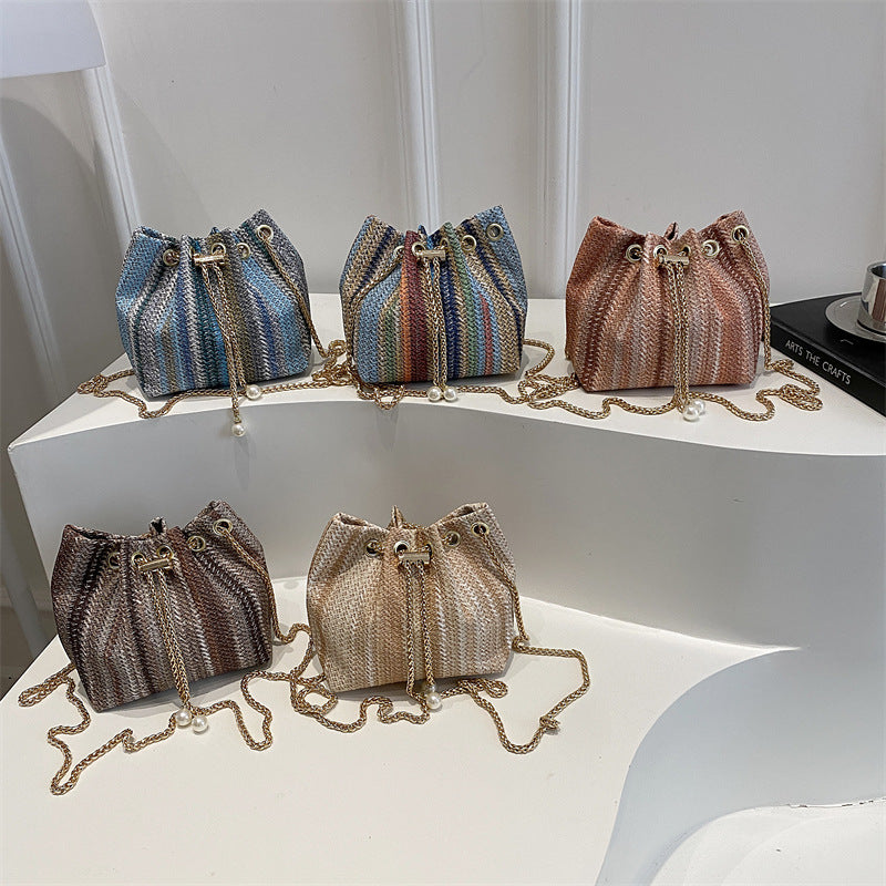 Artistic Woven Bucket Bag