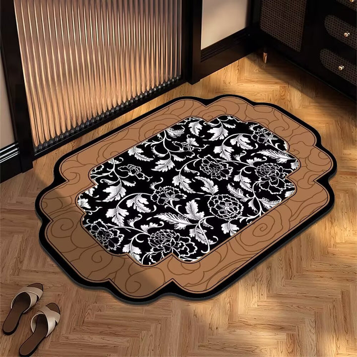 Elegant Floral Design Area Mat