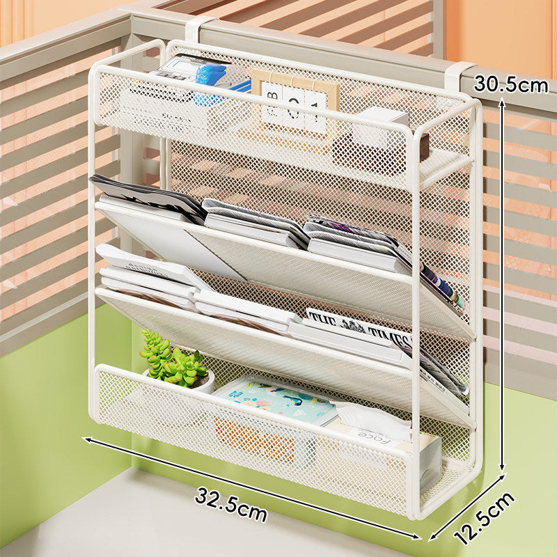 Mesh Wall-Mounted Document and Magazine Organizer