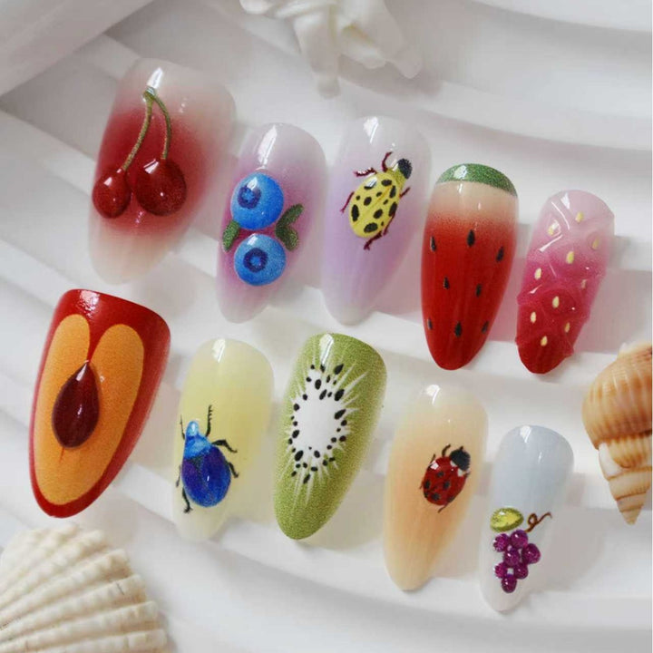 Artistic 3D Fruit Nail Design Stornfield