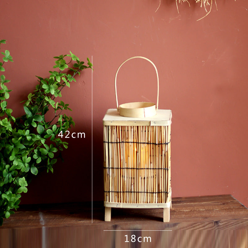 Stylish lantern made of natural materials Stornfield
