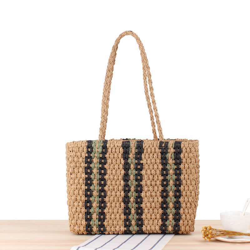 Beach bag in modern design with decorative stripes Stornfield