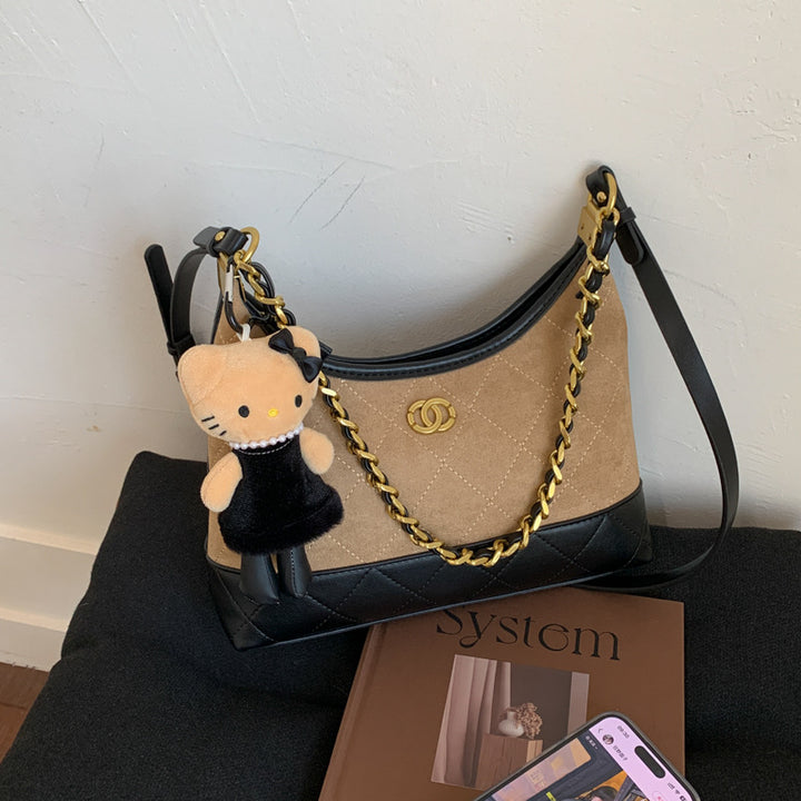 Quilted Suede Shoulder Bag Stornfield