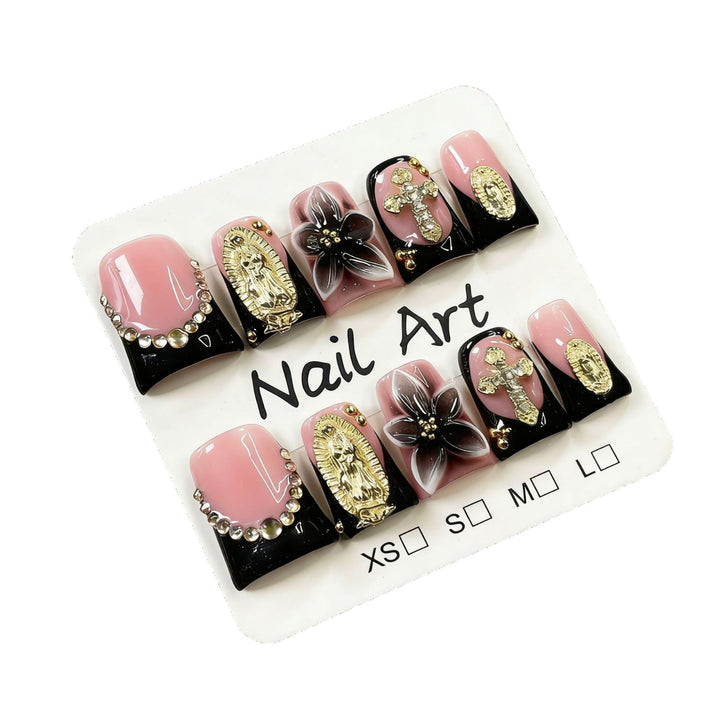 Artistic Embellished Press-On Nail Set