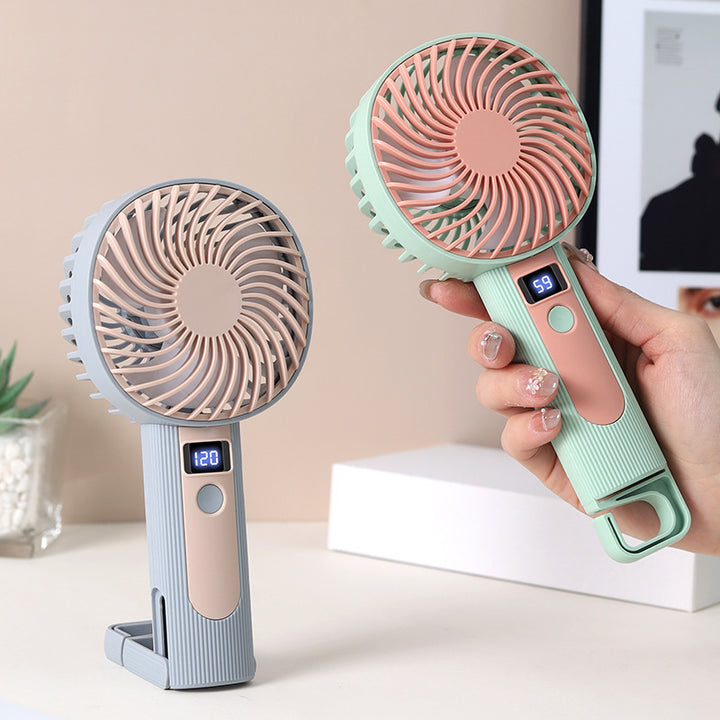Ladies Portable Hand Fan with LED Display Stornfield