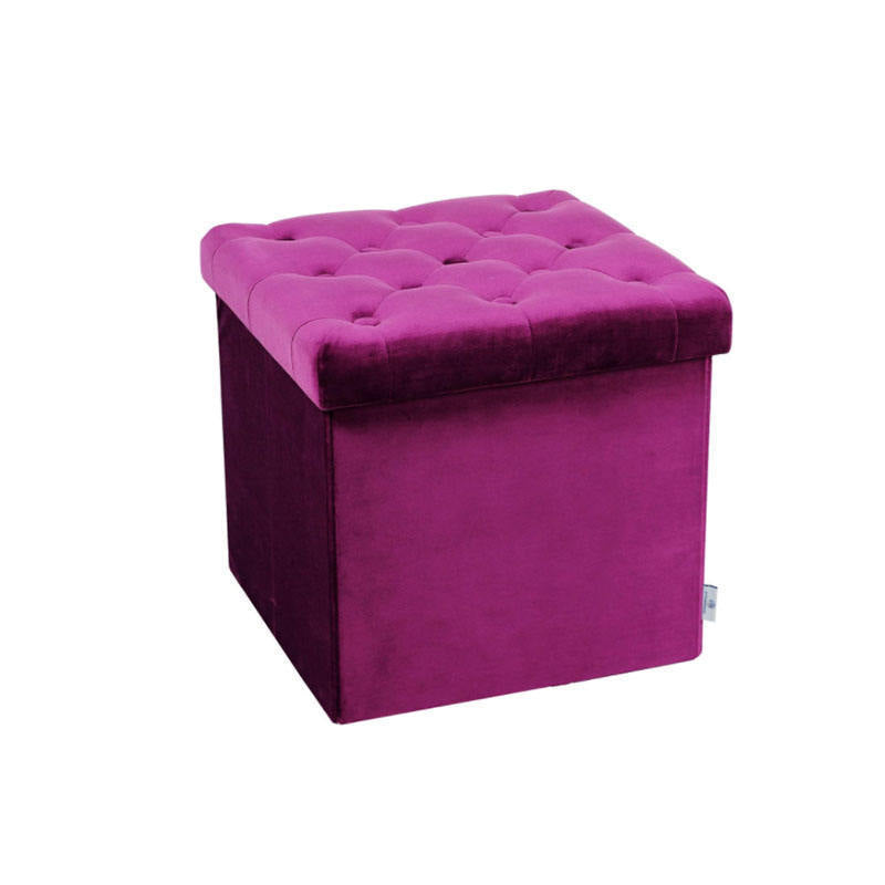 Stylish Velvet Storage Ottoman Stornfield