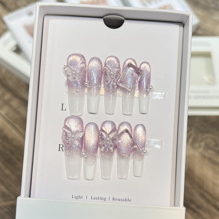Luxurious Decorative Press-On Nail Tips